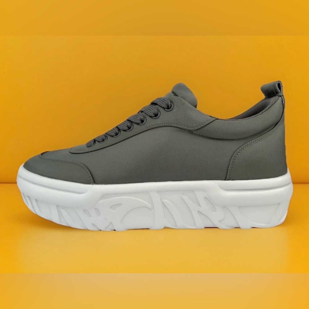 CHRISTIAN LOUBOUTIN Choukario Platform Men Gray Nylon Sneakers EU 44 - US 11